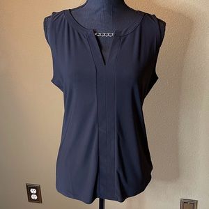 WHBM BLACK SLEEVELESS BLOUSE.  NWT